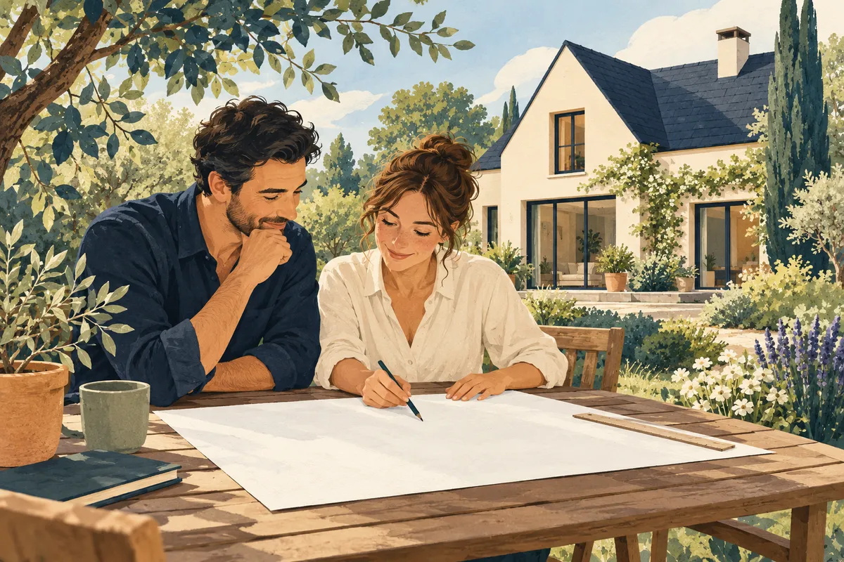 Préparation des documents pour un projet de maison